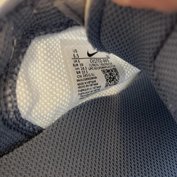 NEW Nike React Live Light Smoke Grey Hyper Royal Tennis Shoes Size 6.5 - Picture 11 of 12